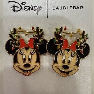 Disney BaubleBar Minnie Mouse Festive Earrings
